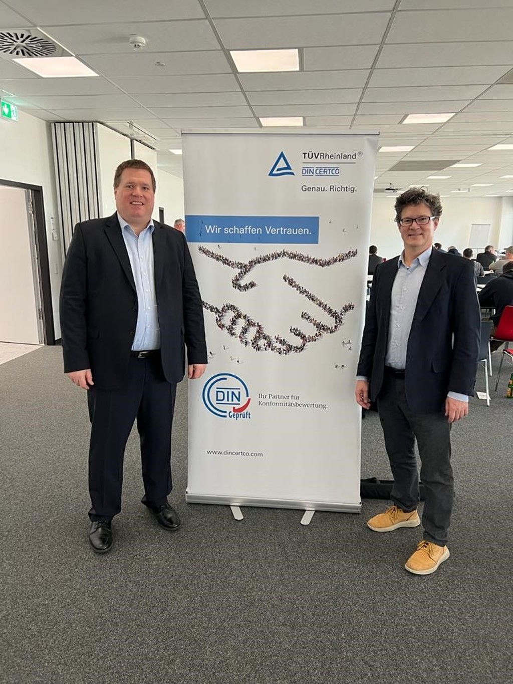 Dr. Jügen Heinemann und Lars Kellner, DIN CERTCO